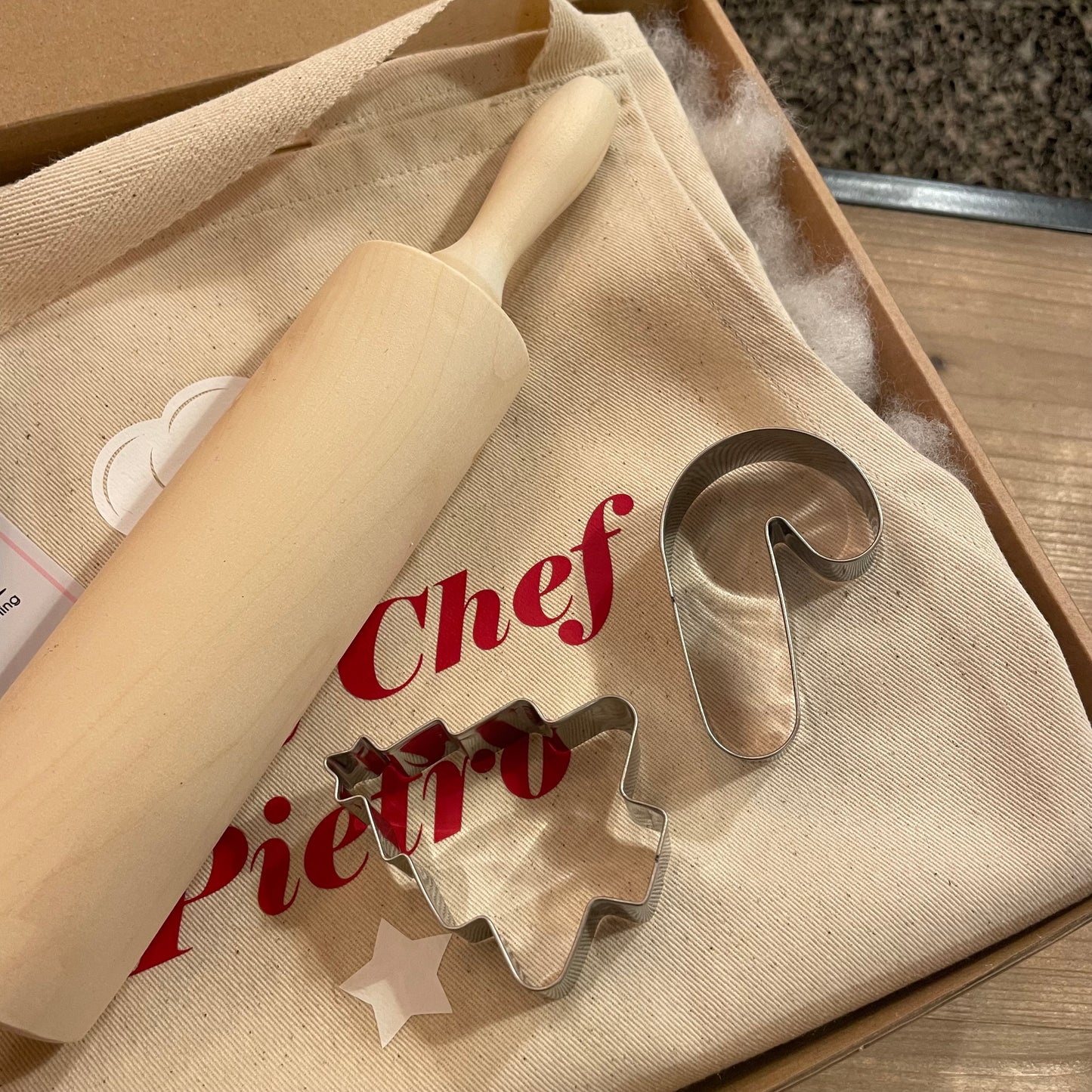 Box grembiule bimbo e kit biscotti