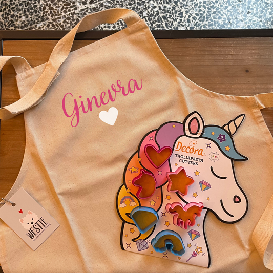Box grembiule e unicorno